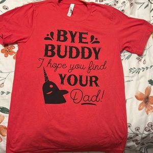 Elf movie reference. Red adult small t shirt. Worn once